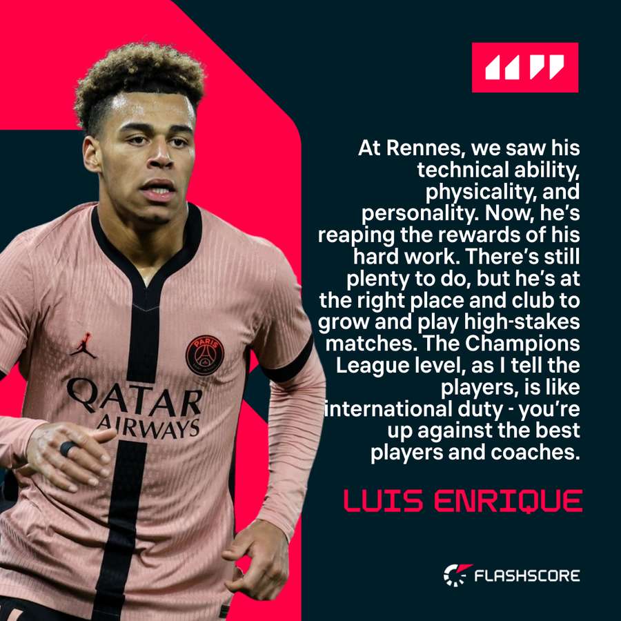 Luis Enrique on Desire Doue