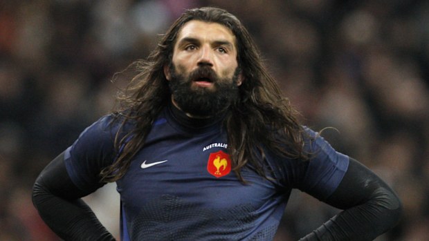 The patron saint of glorious French rugby hair, Sebastien Chabal. (AAP)