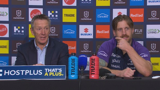 Cameron Munster joked Craig Bellamy could lace up for the Storm as the club battles an injury crisis.