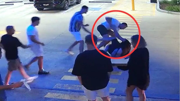 CCTV Footage of Richmond's Noah Balta assaulting victim.