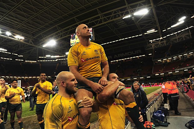 Nathan Sharpe at Millennium Stadium.