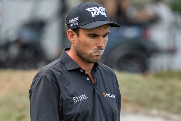 Ryan McCormick with tape on his mouth to help ease frustrations.