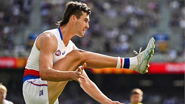 Western Bulldogs key forward Sam Darcy in action.