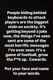 Lachie Neale highlighted the abuse players are facing online in an Instagram post.