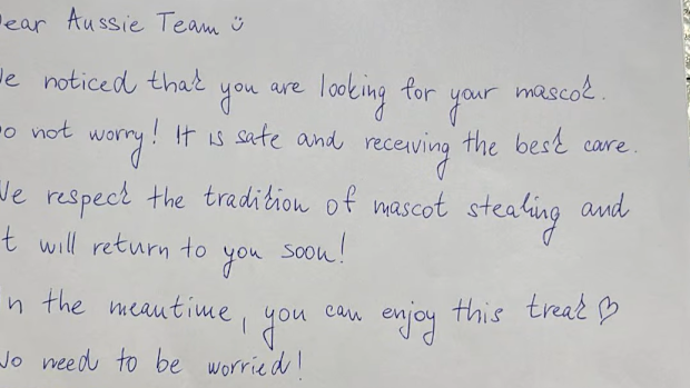 The ransom note left by Alexandra Rexova.