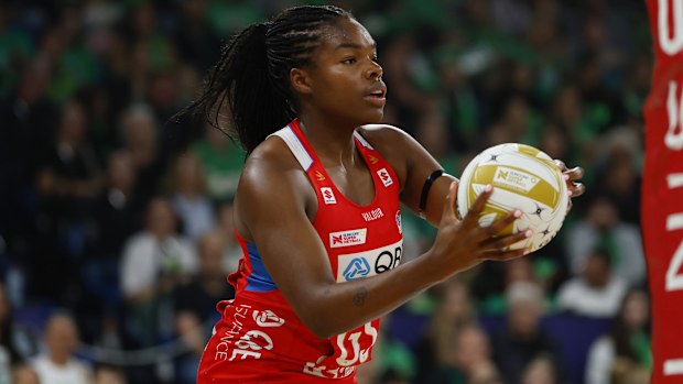 Grace Nweke of the Swifts looks to pass.