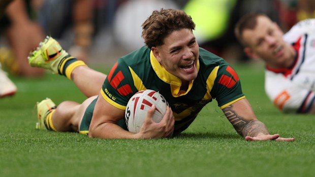 Reece Walsh of Australia.