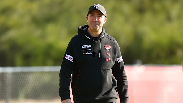 Essendon coach Brad Scott at training.