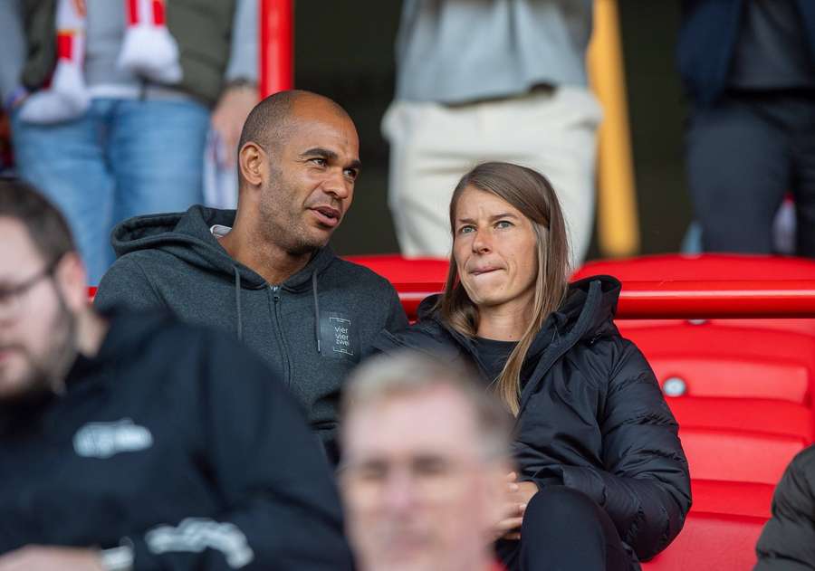 Marie-Louise and Benjamin Eta at a Union Berlin match in 2025