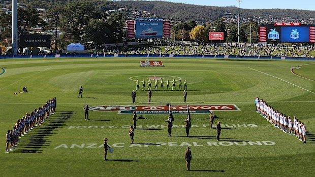 Anzac Day game in Tassie in 2022 between Geelong and North Melbourne.