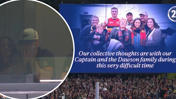 Jordan Dawson's emotional response to the tribute for his brother.