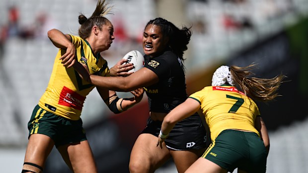 Otesa Pule of the Kiwi Ferns during a match