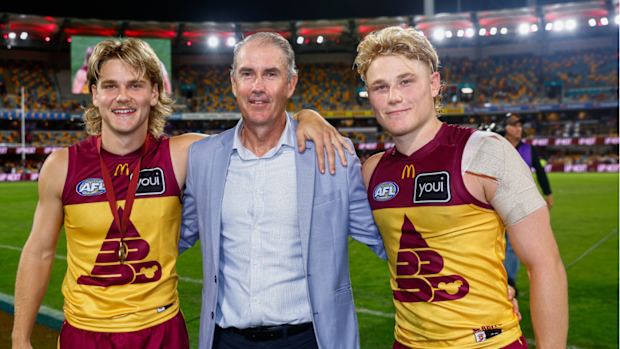 Will, Levi and dad Marcus Ashcroft