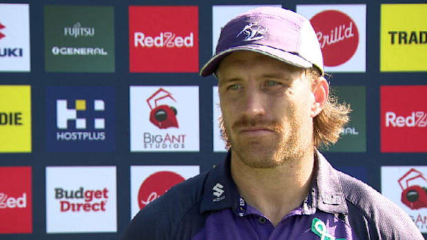 Cameron Munster speaks to media on Tuesday.