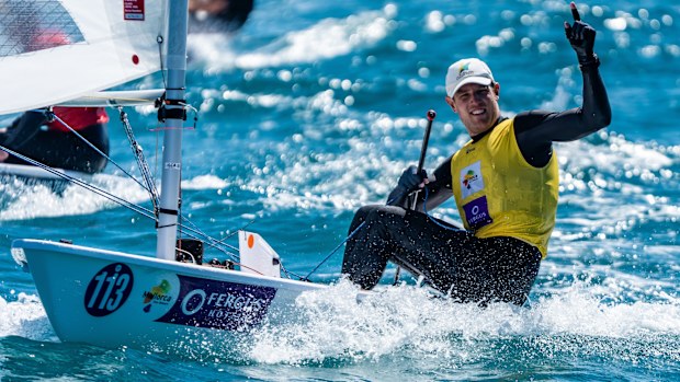 Matt Wearn celebrates his win.