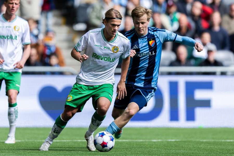 Markus Karlsson in possession for Hammarby