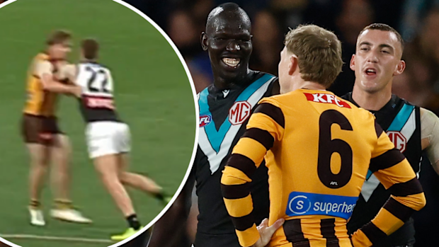 Hawks in trouble for gut punches.
