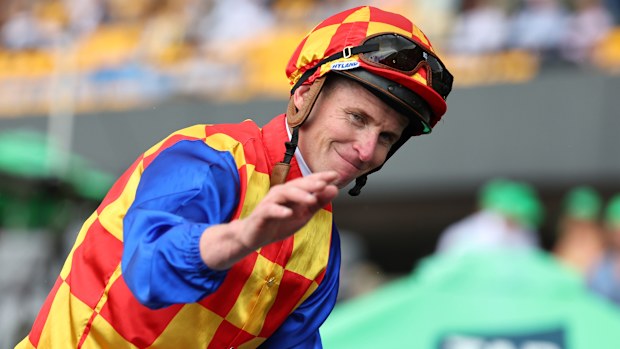 James McDonald riding Autumn Boy win Race 6 Sky Racing Rosehill Guineas during Sydney Racing at Rosehill Gardens on March 21, 2026 in Sydney, Australia. (Photo by Jeremy Ng/Getty Images)