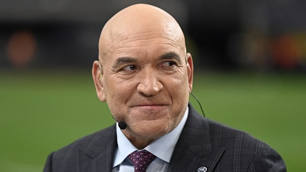 Gorden Tallis on a panel for Fox League at the 2026 Las Vegas season opener.