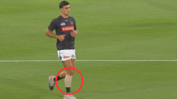 Nick Daicos' strapped calf.