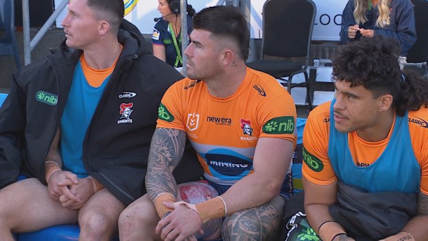 Bradman Best sidelined due to injury in the game against the Raiders.