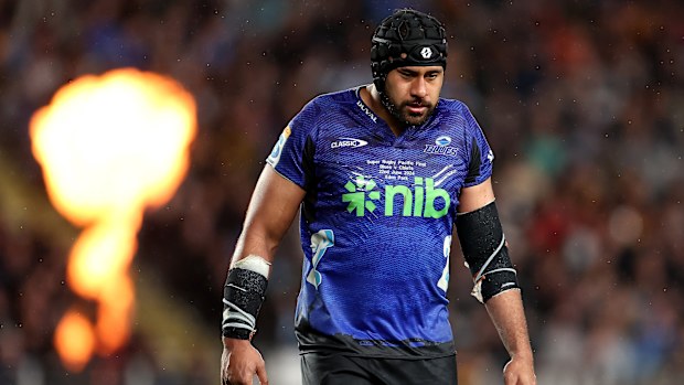 Patrick Tuipulotu of the Blues at Eden Park.