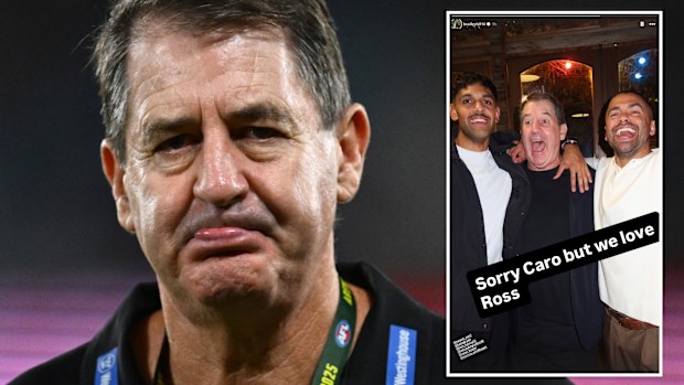Brad Hill's Instagram post about St Kilda coach Ross Lyon.