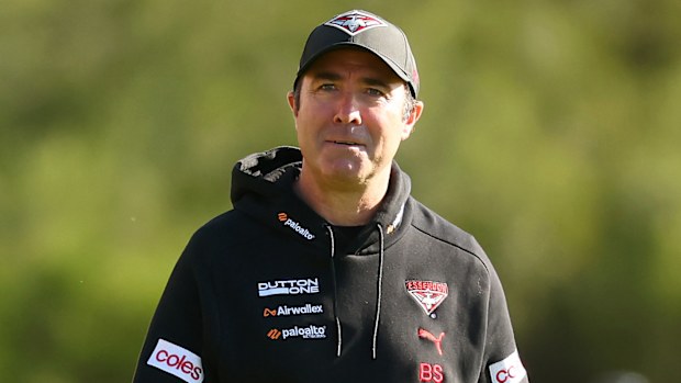 Essendon coach Brad Scott at training.