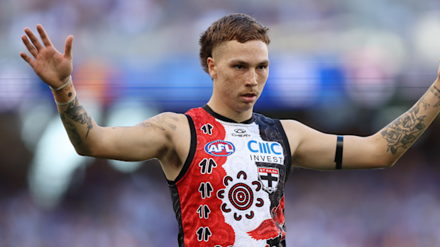 St Kilda's Lance Collard in 2025.