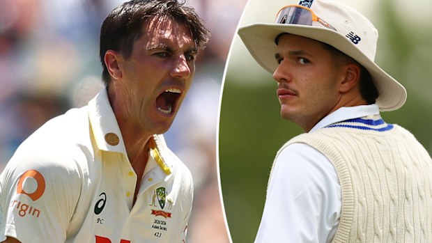 Pat Cummins and Sam Konstas.