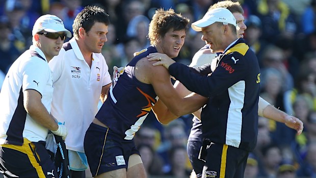 Koby Stevens on debut for the Eagles after suffering a concussion.