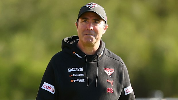 Essendon coach Brad Scott at training.